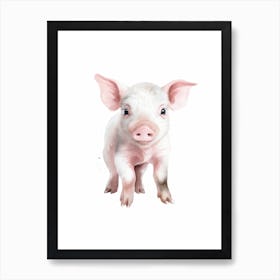 Piglet Watercolour Nursery  Art Print