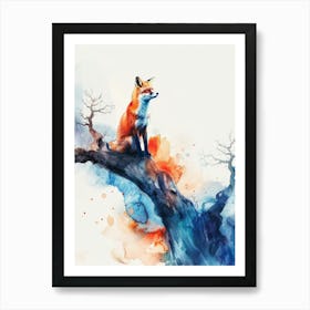 Fox In The Tree Art Print