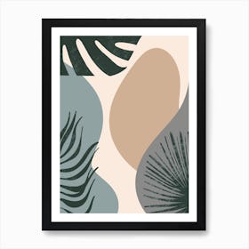 Abstract Tropical Leaves 11 Art Print