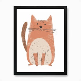 Manx Cat Clipart Illustration 2 Art Print