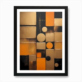 Echoes of Balance: An Abstract Geometric Painting Art Print