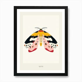 Colourful Insect Illustration Moth 5 Poster Art Print