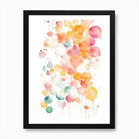 Watercolor Bubbles 2 Art Print