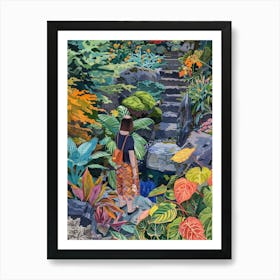 In The Garden Butchart Gardens 3 Art Print