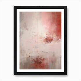 Muted Pink Tones, Abstract Raw Painting 4 Art Print