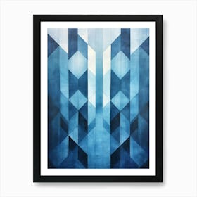 Water Geometric Abstract 5 Art Print