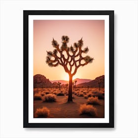  Photograph Of A Joshua Trees At Dusk In Desert 1 Art Print