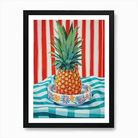 Pineapple Fruit Summer Illustration 2 Art Print
