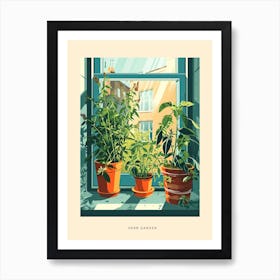 Herb Garden Art Deco Poster 2 Art Print