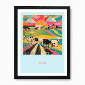 Moo Rainbow Cow Print 2 Art Print