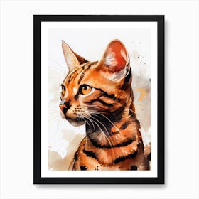 Bengal Cat animal 1 Art Print