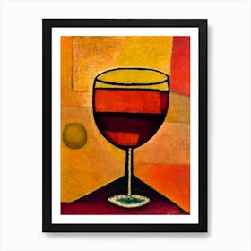 Rusty Nail Paul Klee Inspired Abstract Cocktail Poster Art Print