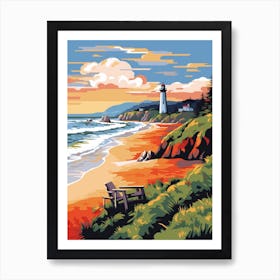 Cannon Beach Washington Retro Pop Art 16 Art Print