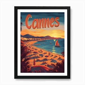 Aihrgdesign A Mid Century Modern Travel Poster For Cannes Sho 7cc850eb Aed8 4218 Abe3 F6b358442612 0 Art Print