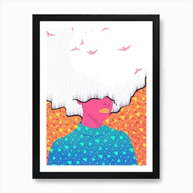 Cloud Hair Art Print