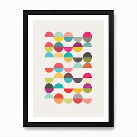 Geometric Nordic Circles Geometric  Art Print