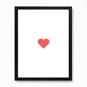 Pink Heart I Art Print