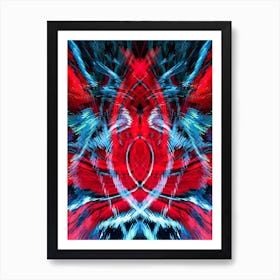 Abstract Red Blue Abstract Painting Art Print