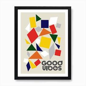 Good Vibes Pieces Multi Art Print