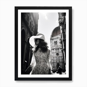Florence, Italy,  Black And White Analogue Photography  3 Art Print