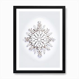 Nature, Snowflakes, Marker Art 2 Art Print