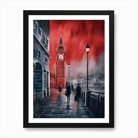 London In The Rain Art Print