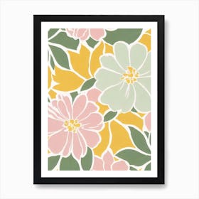 Laurel Pastel Floral 3 Flower Art Print