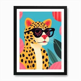 Little Jaguar 3 Wearing Sunglasses Art Print