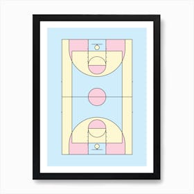 Basketball Court 1 Art Print