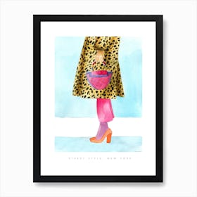 Street Style New York Leopard Art Print