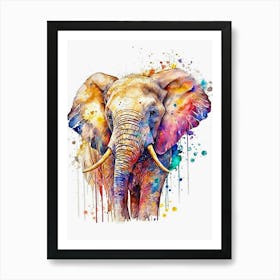 Elephan Water Color Art Print