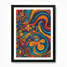 Psychedelic Swirls 7 Art Print