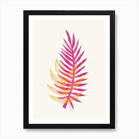 Pink Leaf Art Print