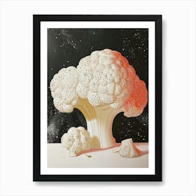 Abstract Cauliflower Art Deco Bouquet Print 1 Póster