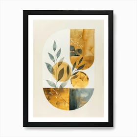 Abstract Gold Leaf 1 Art Print