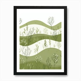 Winter Landscape With Trees Art Print