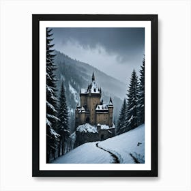 Castle In The Snow The Curse of the Forgotten Citadel Art Print