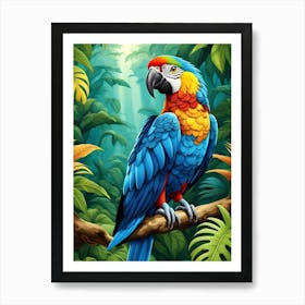 Parrot In The Jungle Póster