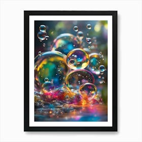 Colorful Bubbles Art Print