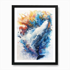 Arctic Whales Bathing 1 Art Print