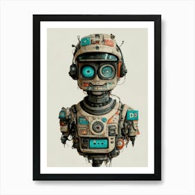 Robot Head 1 Art Print