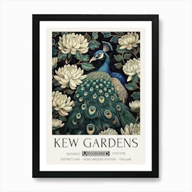 William Morris Print Peacock Floral Kew Gardens Print Botanical Vintage Floral London Art Print