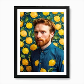 Lemons On The Wall Art Print