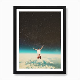 Falling With A Hidden Smile Art Print
