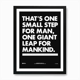 One Small Step For Man Art Print