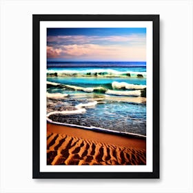 Beach With Waves Art Print