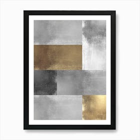 Metal and gold geometry 7 Art Print