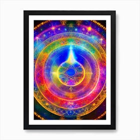 Psychedelic Circles 1 Art Print