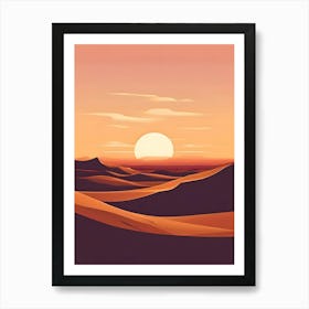 Sunset In The Desert 13 Art Print