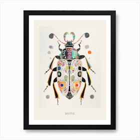 Colourful Insect Illustration Beetle 25 Poster Art Print